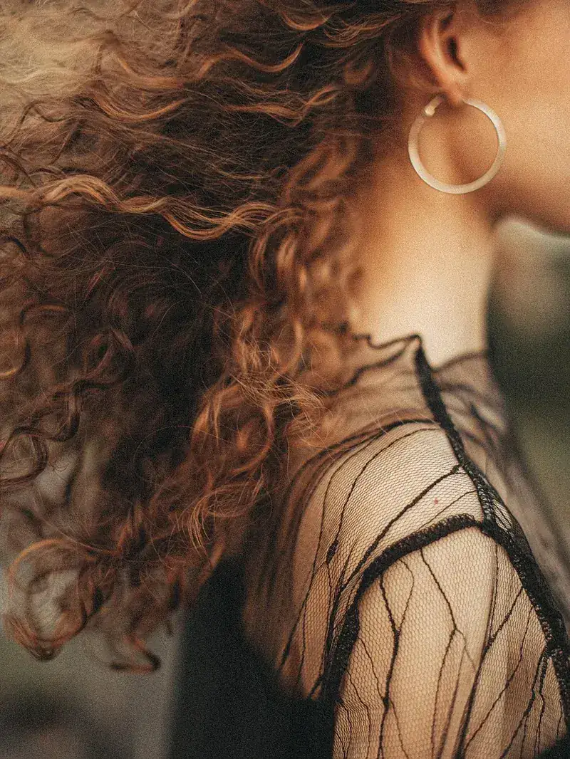 Close-up of soft, freshly styled curls